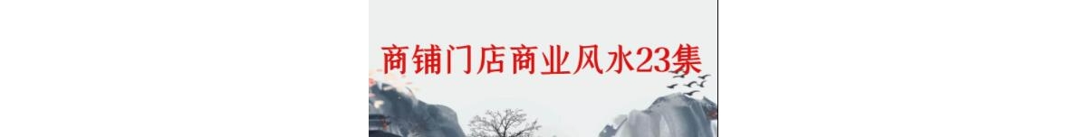 《商铺门店商业风水》教程视频讲座